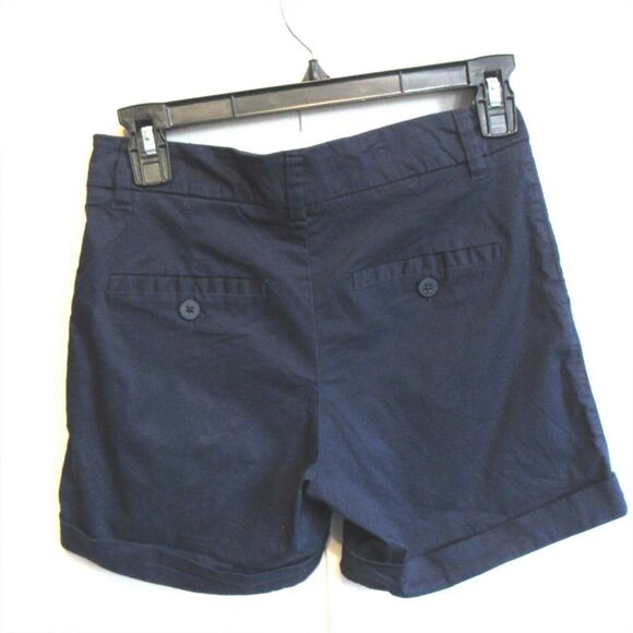 LOGG Womens Sz 2 Flat Front Chino Shorts Casual Walking Blue - Picture 10 of 11